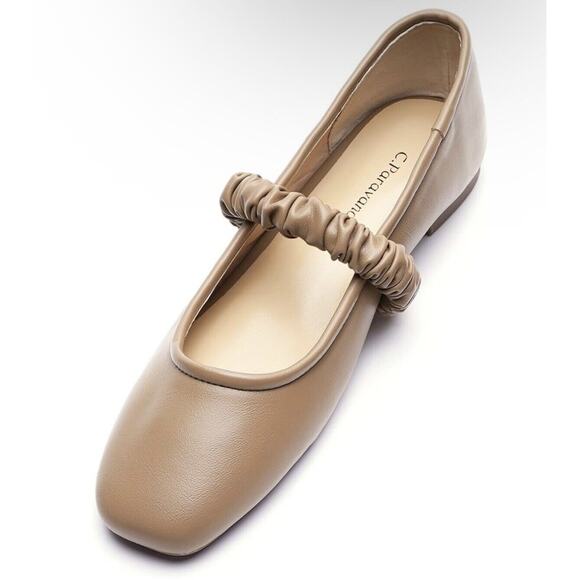 C. Paravano Shoes - C.Paravano Womens Mary Jane Shoes Flats Ballet US Sz 11.5 (EU 42), Camel